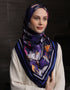 CARYS SQUARE SCARF (NAVY BLUE)